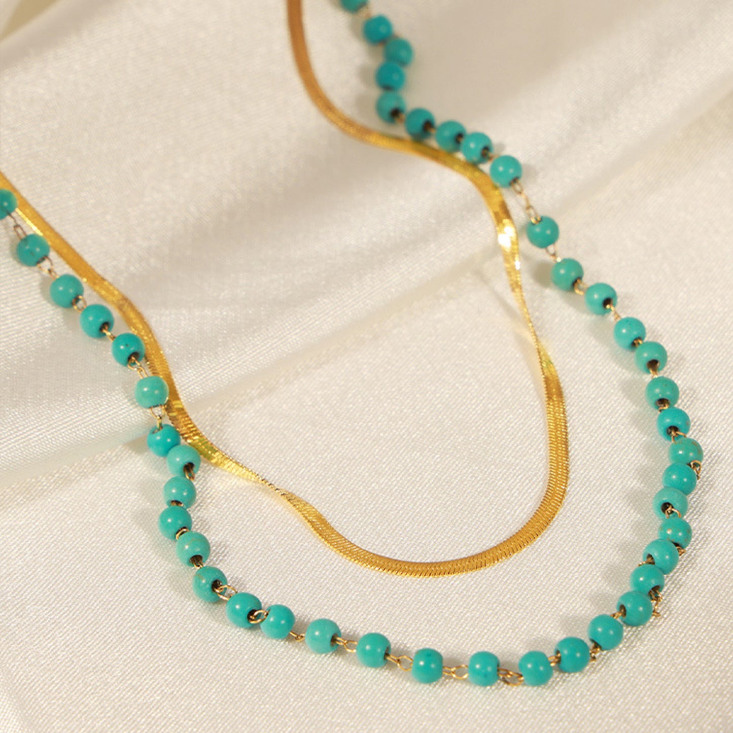 Turquoise Double-Layered Necklace