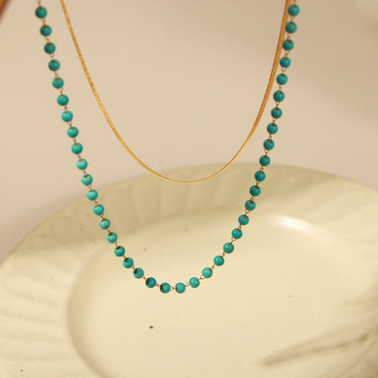 Turquoise Double-Layered Necklace