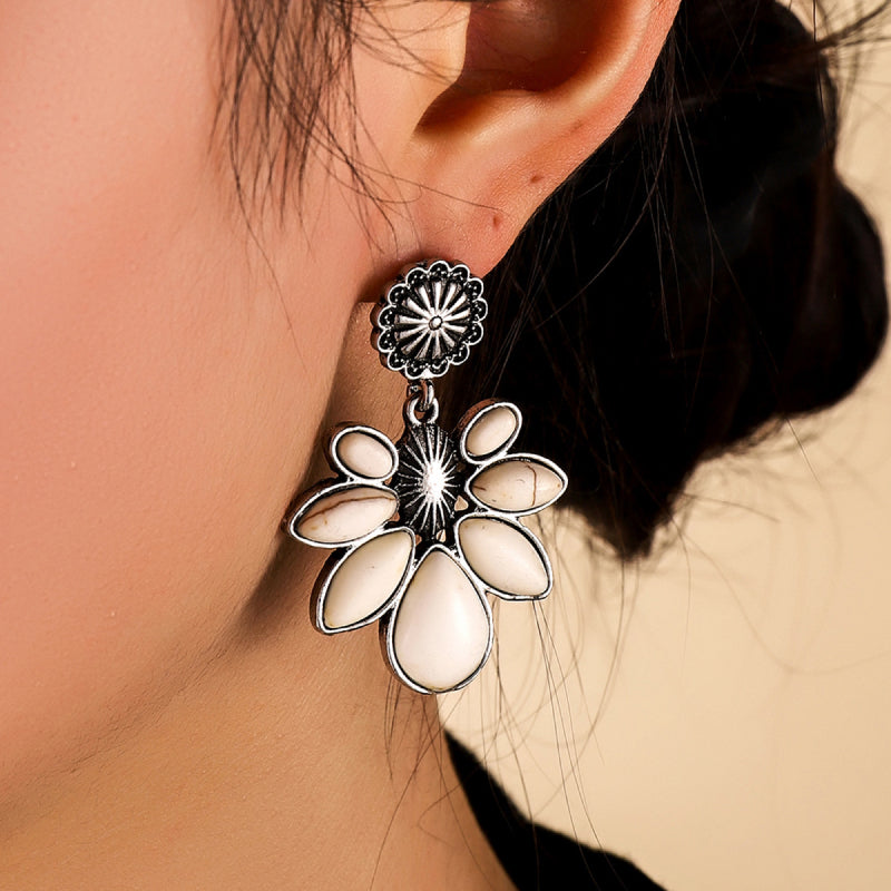 Turquoise Flower Earrings