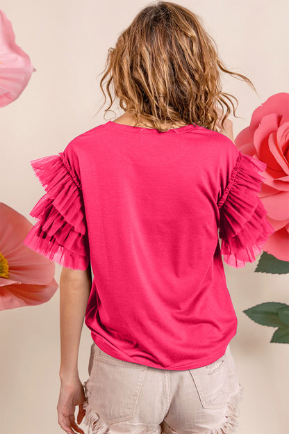 Ruffle Short Sleeve Top