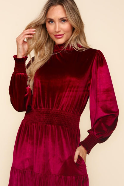 Velvet Tiered Dress