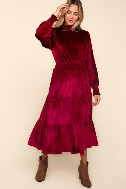 Velvet Tiered Dress