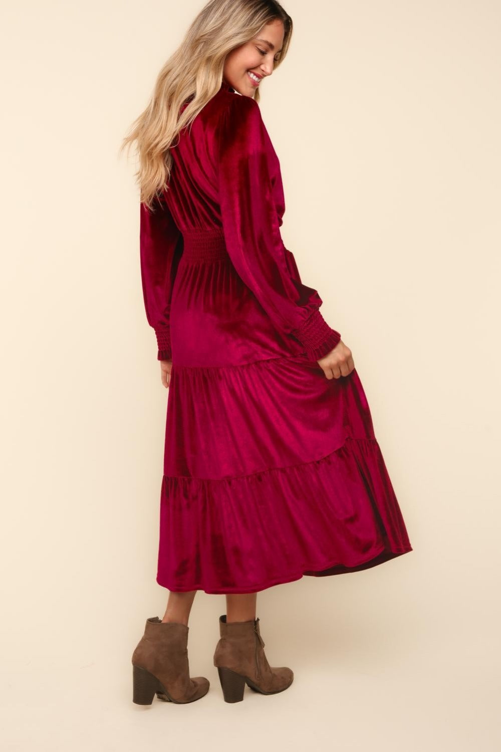 Velvet Tiered Dress