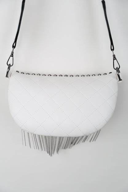 Studded Sling Bag with Fringe