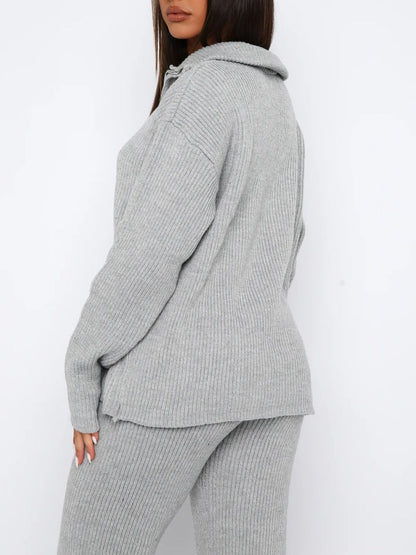 Quarter Zip Top and Pants Set