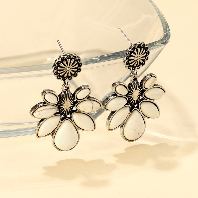 Turquoise Flower Earrings