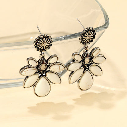 Turquoise Flower Earrings